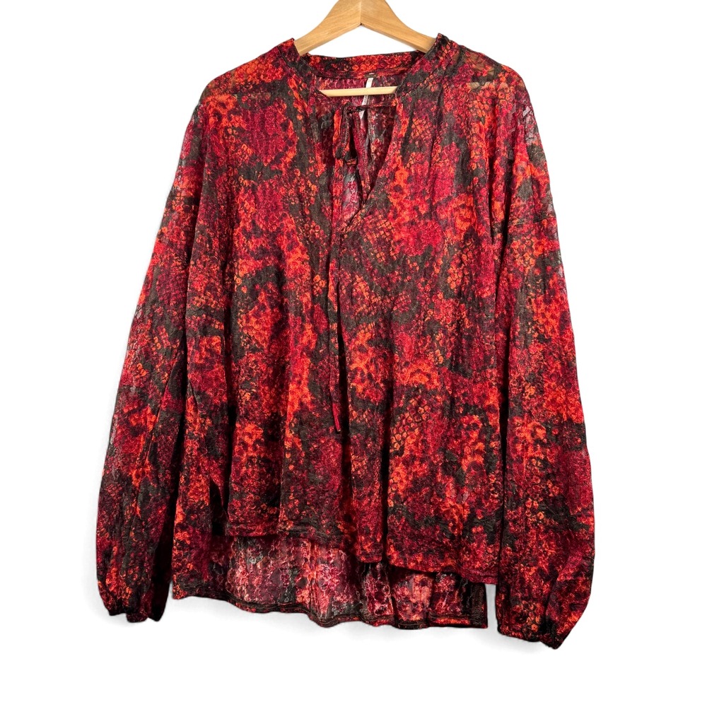 Free People Womens Out For The Night Shirt Top Blouse Sz M Medium